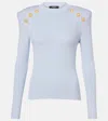 Balmain Knit Jumper Knitwear Light Blue In Blue