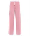 Balmain High-waisted Casual Pants With Elastic Waistband In Pink