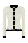 Balmain Women Ls Buttoned Torsade Knit Cardigan In Neutral