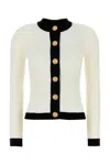 Balmain Women Ls Buttoned Torsade Knit Cardigan