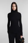 Balmain Cashmere Wool Sweater Sweaters And Cardigans Black In Black