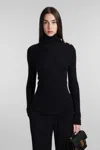 Balmain Cashmere Wool Sweater Sweaters And Cardigans Black In Black