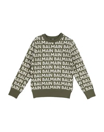Balmain Knitwear - Sweaters In Military Green - Camel