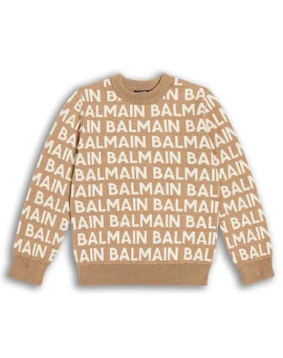Balmain Knitwear - Sweaters In Military Green - Camel