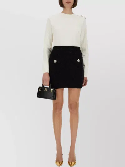 Balmain Knitwear Tops Button Detail In White