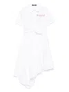 Balmain Cotton Poplin Embroidered Shirt Dress In White