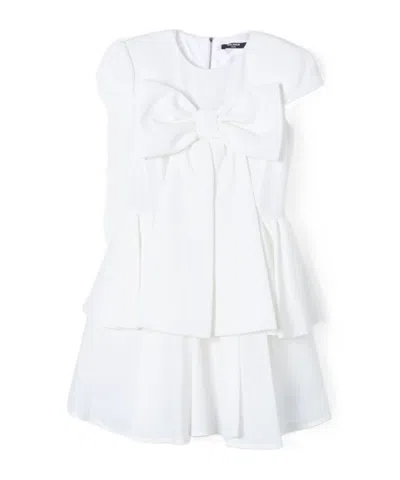 Balmain Knot-detail Mini Dress In White