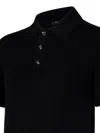 Balmain Label Polo Shirt In Black