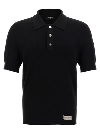 BALMAIN LABEL POLO SHIRT