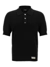 Balmain Short-sleeve Merino Polo Shirt In Black