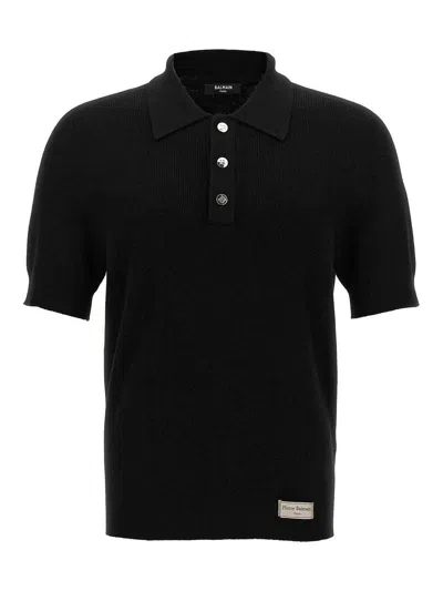 BALMAIN LABEL POLO SHIRT