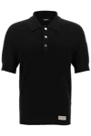 Balmain Short-sleeve Merino Polo Shirt In Black