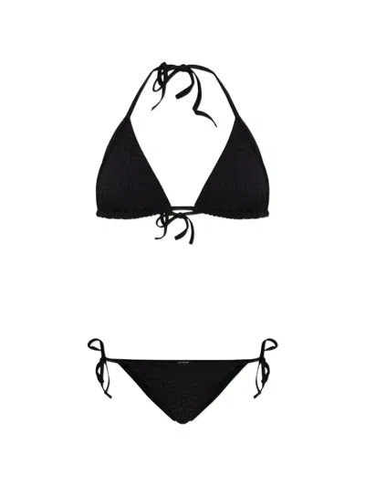 Balmain Two-piece Bikini Swimsuit In Black