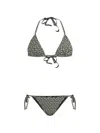 Balmain Labirinto-print Bikini In Black