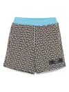 Balmain Labyrinth-jacquard Shorts In Black