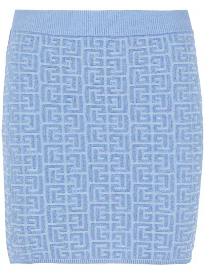 BALMAIN LABYRINTH-JACQUARD SKIRT