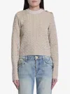 BALMAIN CHIC LONG-SLEEVED LABYRINTH MONOGRAM TOP