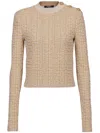 Balmain Labyrinth Pattern Knitted Top In 中性色