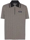 Balmain Men Labyrinth Polo Shirt With Jacquard Effect In Multi