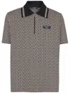 Balmain Men Labyrinth Polo Shirt With Jacquard Effect In Multi