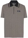Balmain Men Labyrinth Polo Shirt With Jacquard Effect In Multi