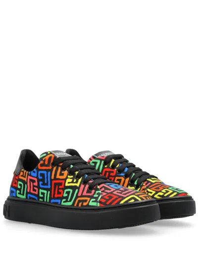 Balmain Kids' Labyrinth Sneakers In Black