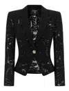 Balmain Women Lace Blazer In Black