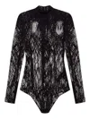 Balmain Lace High-neck Bodysuit