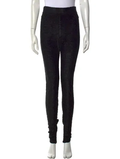 Pre-owned Balmain Lace Pattern Skinny Leg Pants W/ Tags In Black