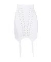 BALMAIN LACE-UP DETAILED KNIT SKIRT