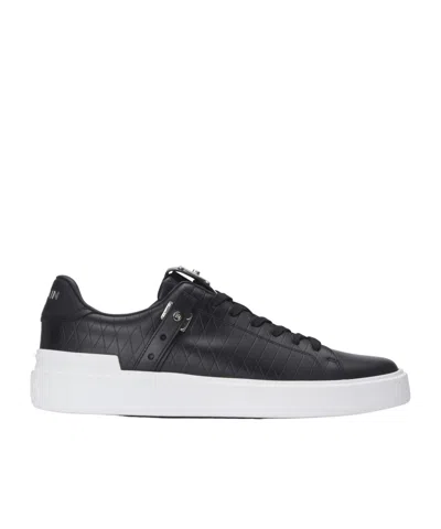 BALMAIN BALMAIN EMBOSSED B-COURT B-BUZZ TRAINERS