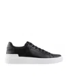 Balmain B Court Sneakers In Black Calfskin In Black