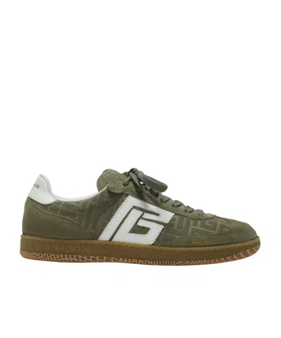 Balmain Lace-up Low-cut Casual Shoes In Green
