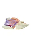 Balmain Neoprene And Calfskin Leather Low-top Unicorn Sneakers In Multi-color