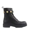 Balmain Medallion Strap Boots In Animal Print