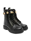 Balmain Medallion Strap Boots In Black