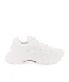 Balmain B-east Leather And Mesh Sneakers In White