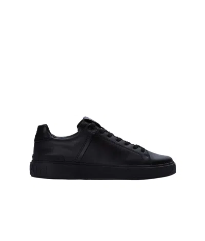 Balmain B Court Sneakers Flat Sole Round Toe In Multi