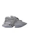 Balmain Unicorn Wave Fleece Sneakers In Gray
