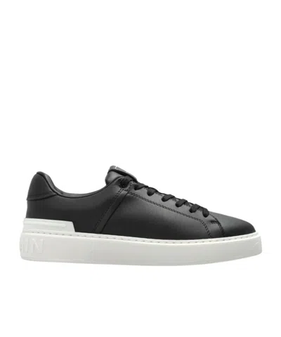 Balmain Lace-up Sneakers In Black