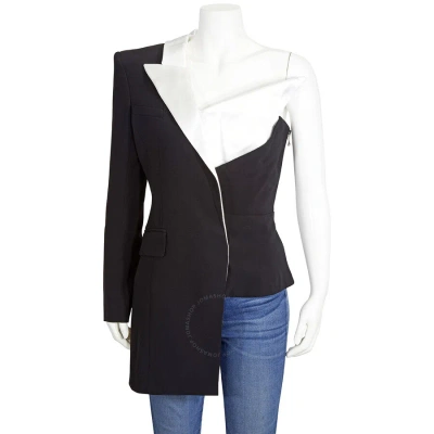 Balmain Ladies Asymmetric One-shoulder Blazer In Black