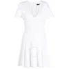 Balmain Pleated Mesh Mini Dress