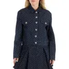 Balmain Monogram Check Jacquard Denim Jacket