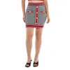 Balmain Multicolor Buttoned Monogram Knit Mini Skirt