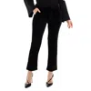 Balmain Ladies Noir Flared-cut Velvet Trousers In Black