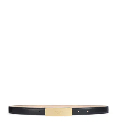 Balmain Lambskin Belt In Black