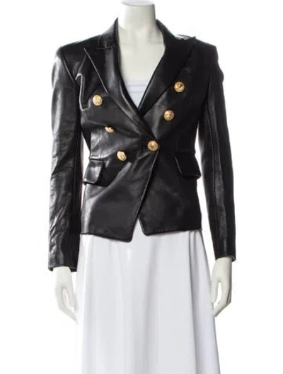 Pre-owned Balmain Lambskin Blazer In Multi