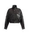 Balmain Multi-pocket Leather Bomber Jacket In Black