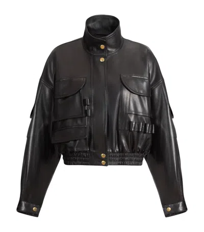 BALMAIN BALMAIN LAMBSKIN BOMBER JACKET