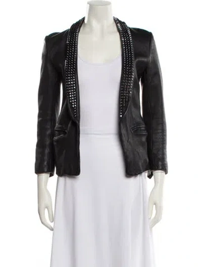 Pre-owned Balmain Lambskin Evening Jacket In Black